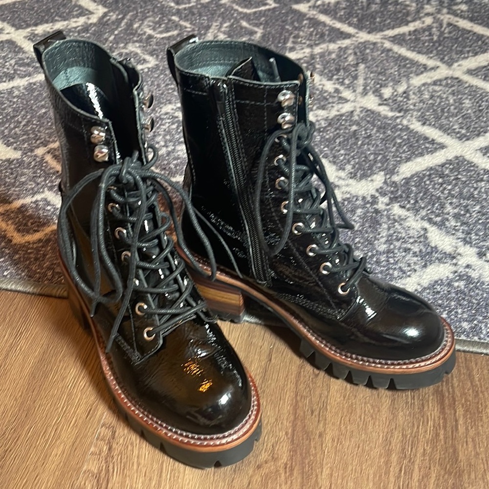 jefrey cambell sycamore black leather woman’s boots - Picture 9 of 14